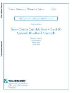 World Bank Background Paper – Policy Choices Can Help Keep 4G and 5G Universal Broadband Affordable