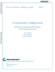 Giving Sisyphus a Helping Hand: Pathways for Sustainable RIA Systems in Developing Countries